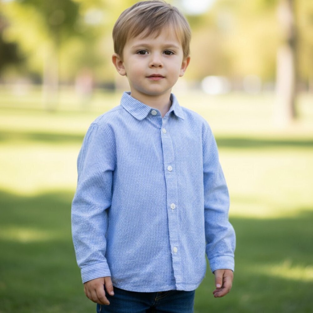 Gianfranco Ferre Boys Button Up Shirt Check Size 4